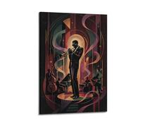 XKUGA Vintage Harlem Music Poster Jazz Legendary Trumpeter Modern Decorative Canvas Prints - Ideal Wall Art for Family, Man Cave, Game Room, Boys & Girls Bedroom 20x30inch(50x75cm)