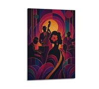 XKUGA Vintage Jazz Singer Style Blues Legend Poster Modern Decorative Canvas Prints - Ideal Wall Art for Family, Man Cave, Game Room, Boys & Girls Bedroom 16x24inch(40x60cm)
