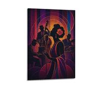 XKUGA Vintage Jazz Singer Style Blues Legend Poster Modern Decorative Canvas Prints - Ideal Wall Art for Family, Man Cave, Game Room, Boys & Girls Bedroom 20x30inch(50x75cm)