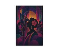 XKUGA Vintage Jazz Singer Style Blues Legend Poster Modern Decorative Canvas Prints - Ideal Wall Art for Family, Man Cave, Game Room, Boys & Girls Bedroom 20x30inch(50x75cm)