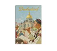 XKUGA Vintage Travel Poster Baroque Cityscape Golden Dome Poster Decorative Painting Canvas Wall Posters And Art Picture Print Modern Family Bedroom Decor Posters 12x18inch(30x45cm)