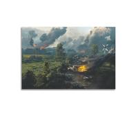 XKUGA WW2 Vintage Tank Poster Broken British Column Poster Decorative Painting Canvas Wall Posters And Art Picture Print Modern Family Bedroom Decor Posters 16x24inch(40x60cm)