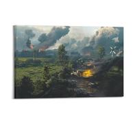 XKUGA WW2 Vintage Tank Poster Broken British Column Poster Decorative Painting Canvas Wall Posters And Art Picture Print Modern Family Bedroom Decor Posters 24x36inch(60x90cm)