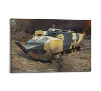 XKUGA WWI Vintage Tank Poster Schneider CA1 French Medium Tank Poster Decorative Painting Canvas Wall Posters And Art Picture Print Modern Family Bedroom Decor Posters 20x30inch(50x75cm)