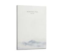 XKUGA Zen Landscape Poster Morning Fog Soft Mountain Meditation Modern Decorative Canvas Prints - Ideal Wall Art for Family, Man Cave, Game Room, Boys & Girls Bedroom 16x24inch(40x60cm)