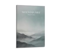 XKUGA Zen Landscape Poster Mountain Mist Quiet Nature Meditation Modern Decorative Canvas Prints - Ideal Wall Art for Family, Man Cave, Game Room, Boys & Girls Bedroom 20x30inch(50x75cm)
