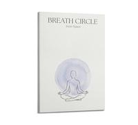 XKUGA Zen Meditation Poster Breath Circle Inner Space Healing Calm Modern Decorative Canvas Prints - Ideal Wall Art for Family, Man Cave, Game Room, Boys & Girls Bedroom 24x36inch(60x90cm)