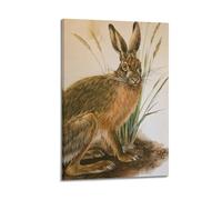 XKUGA Zoology Poster Vintage Rabbit Illustration Poster Decorative Painting Canvas Wall Posters And Art Picture Print Modern Family Bedroom Decor Posters 20x30inch(50x75cm)