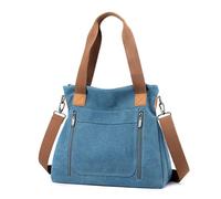 XKUN Backpack Women Fashion Canvas Travel Back Pack Large Capacity Shoulder Bag Messenger Bag-Sky Blue