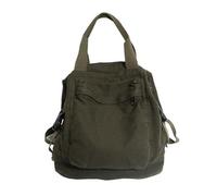 XKUN Backpack womens Fashion Canvas Women Bag Solid Color Retro Small Backpack Female College School Bag For Teenage Girls Portable Handbag Rucksack-Green,28 X 14 X 30Cm
