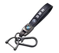 XKWLW1 Car Keychain Key Ring Fit BMW X1 X3 X5 X6 X7 Z4 7 M Series, Leather and Iron, Universal Fit for Passenger Cars, Black