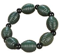 XKXKZXKFYL China Natural Hetian Green Jade Nephrite Carved Bangle Bracelet