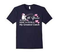(XL) 14th Wedding Anniversary Gifts - Funny Fishing Shirts-Father's Day