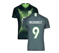 (XL) 2019-2020 VFL Wolfsburg Home Nike Football Shirt (WEGHORST 9)