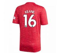 (XL) 2020-2021 Man Utd Adidas Home Football Shirt (KEANE 16)