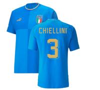 (XL) 2022-2023 Italy Authentic Home Shirt (CHIELLINI 3)