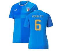 (XL) 2022-2023 Italy Home Shirt (Ladies) (VERRATTI 6)