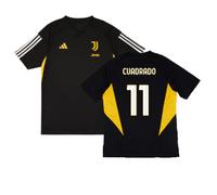 (XL) 2023-2024 Juventus Training Shirt (Black) (CUADRADO 11)
