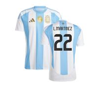 Argentina Men's Mens 2024 - 2025 Home Shirt - L.Martinez 22 in White | Size: XL Argentina White XL