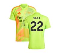 Arsenal FC Men's 2024-2025 Arsenal Home Goalkeeper Shirt Yellow Raya 22 | Size: XL Arsenal FC Yellow XL