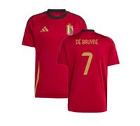 (XL) 2024-2025 Belgium Home Fan Shirt (De Bruyne 7)