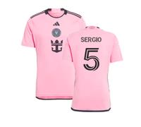 Inter Miami Men's 2024-2025 Home Shirt Sergio 5 in Pink | Size: XL Inter Miami Pink XL