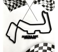 XL 30cm Formula 1 Circuit Wall Art - Grand Prix Race Track Sculpture - Motorsport Gift - Monaco - Spa - Monza - Any Track (Singapore - Marina Bay)