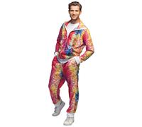 (XL (54/56)) Men's colorful disco tracksuit costume