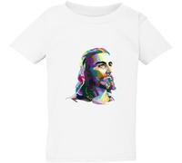 (XL / 5T / 4-5 YO) Jesus Christ Face Christianity Son of God White Boys Girls T Shirt Tee Top Kids