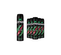 XL Africa 'Body Spray' 48H Fresh Deodorant, 6x200ml Lynx Green One Size