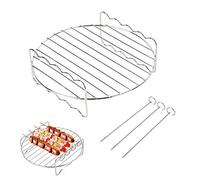 XL Air Fryer Accessories-Air Fryer Rack Set, Multi-purpose Double Layer Rack with Skewer, Compatible for Ninja Power Airfryer Philips