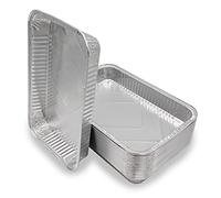XL Aluminium Trays | Extra Large, Rectangular, Heat-Resistant drip Pans for BBQ Grill | 13.00 x 8.66 x 1.35 inches | 25 high Quality XL drip Trays
