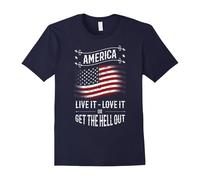 (XL) America, Live it- Love it or Get The Hell Out Patriot Tshirt-Father's Day