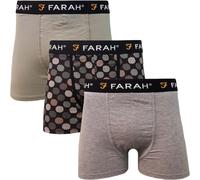 (XL, Assorted) Farah Mens Lonen 3 Pack Elasticated Underwear Boxers Boxer Shorts - Assorted