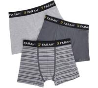 (XL, Assorted) Farah Mens Martham 3 Pack Elasticated Underwear Boxers Boxer Shorts - Assorted