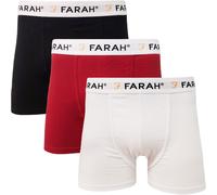 (XL, Assorted) Farah Mens Sainz 3 Pack Elasticated Underwear Boxers Boxer Shorts - Assorted