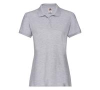 (XL, Athletic Heather Grey) Fruit Of The Loom Womens/Ladies Premium Fitted Short-Sleeved Polo Shirt