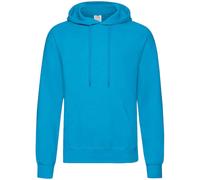 (XL, Azure Blue) Fruit Of The Loom Unisex Adults Classic Hooded Sweatshirt
