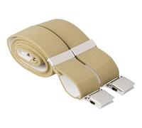 XL Beige Heavy Duty Trouser Braces 35mm Wide 4 Heavy Duty Strong Silver Clips 48 Inch Extra Long Adjustable