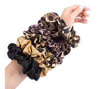 XL Big Silk Scrunchies for Women CEELGON Extra Large Scrunchie Satin Oversized Silk Thick Elastic Fluffy Hair Ties Jumbo Gigantic Soft Chiffon Cute Scrunchy Hair Scrunchies 6 Pack