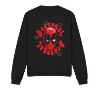 (XL, Black) Deadpool Unisex Adult Head Sweatshirt