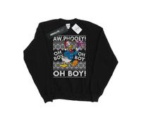 (XL, Black) Disney Mens Donald Duck Christmas Fair Isle Sweatshirt
