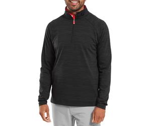 (XL, Black) Footjoy Mens Wave Jacquard Chill-Out 4-Way Stretch Wicking Sweater