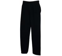 (XL, Black) Fruit Of The Loom Mens Open Hem Jog Pants / Jogging Bottoms