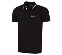 (XL, Black) Hugo Boss Mens Paddy Pro BOSS Contrast Stripe Active Golf Polo Shirt
