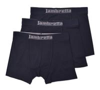 (XL, Black) Lambretta Mens 3 Pack Elasticated Underwear Boxer Shorts Gift Set - Black