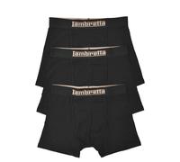 (XL, Black) Lambretta Mens Essential Boxer Shorts (Pack of 3)