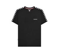 (XL, Black) Lambretta Mens Two Tone Taped T-Shirt