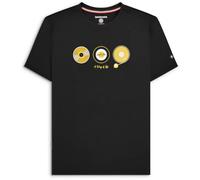 (XL, Black) Lambretta Mens Vinyl Short Sleeve Cotton T-Shirt Graphic Top Casual Tee