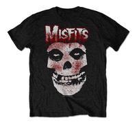 (XL, Black) Misfits Blood Drip Skull T Shirt
